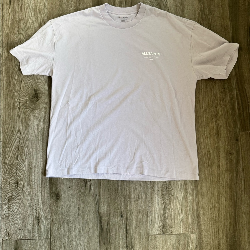 All Saints Light Purple Short Sleeve Tee